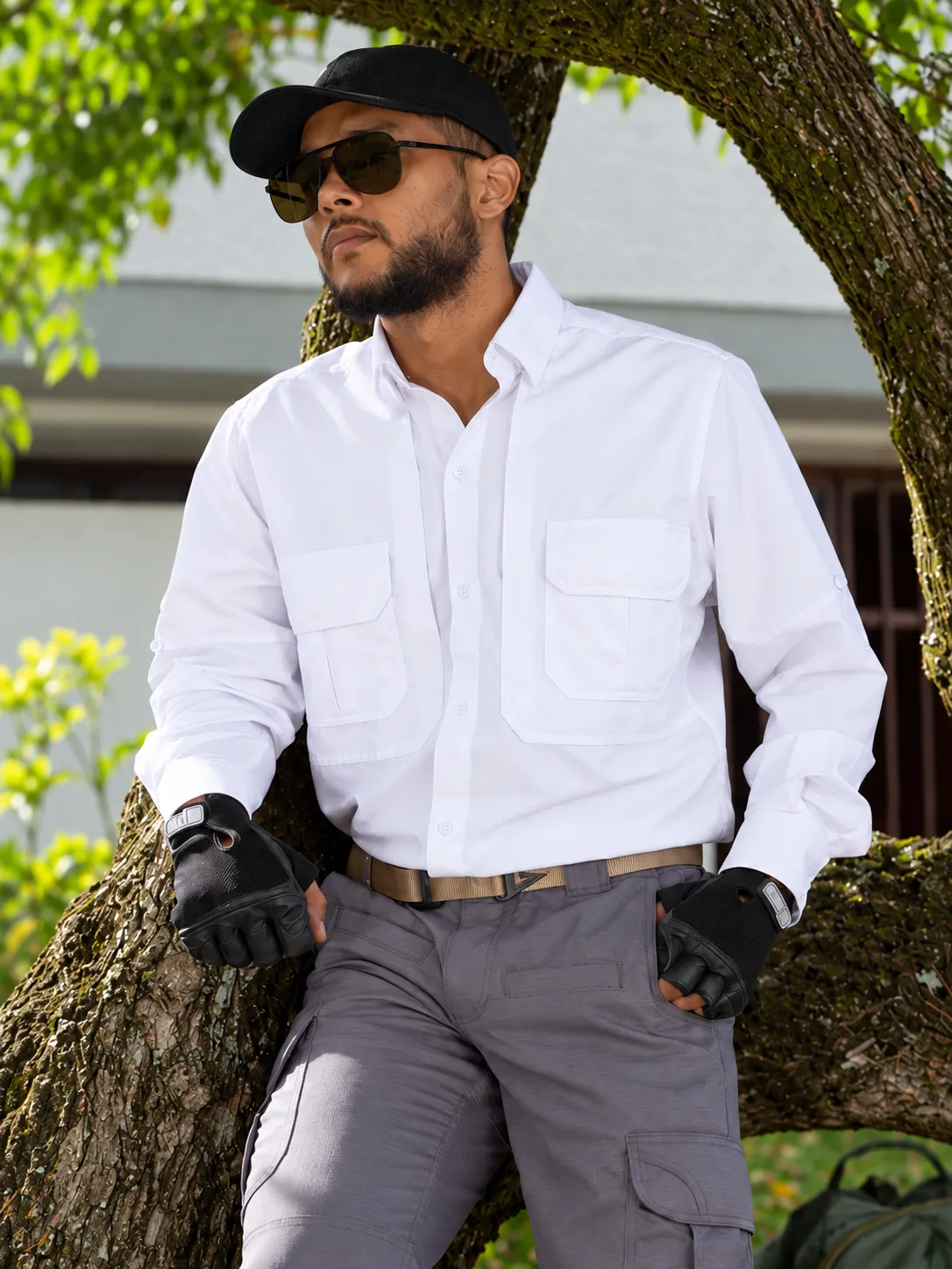 Camisa táctica C20 · Blanco